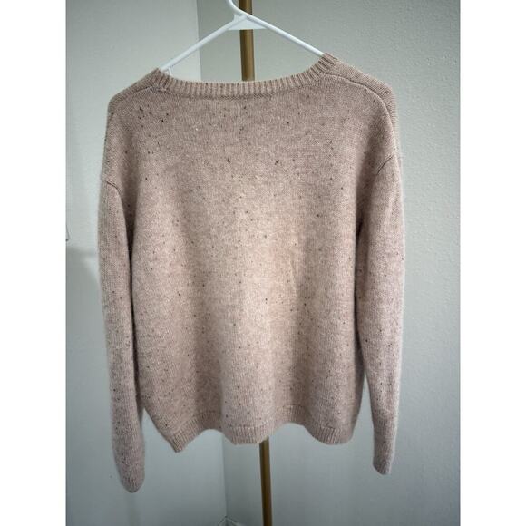 Nordstrom Signature Crew Neck Cashmere Mohair & Silk sweater Pink L - Picture 6 of 7